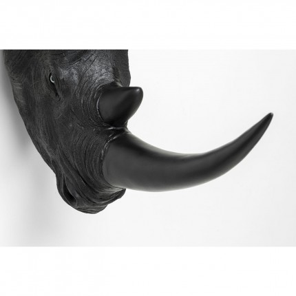 Wanddecoratie Rhino Head Antique Zwart Kare Design