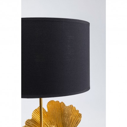 Table Lamp gingko leaves gold and black Kare Design