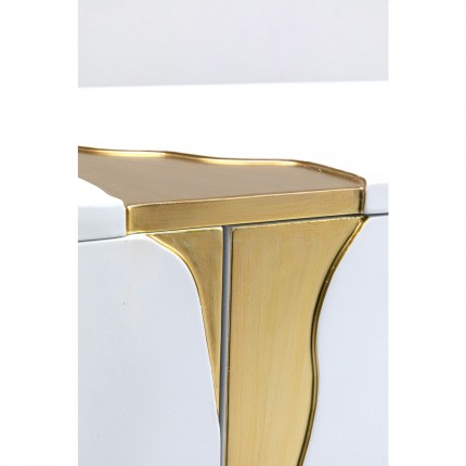 Dressoir Cracked wit en goud Kare Design