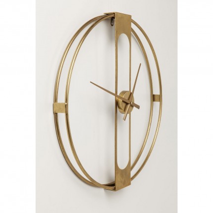 Wall Clock Clip Gold Kare Design